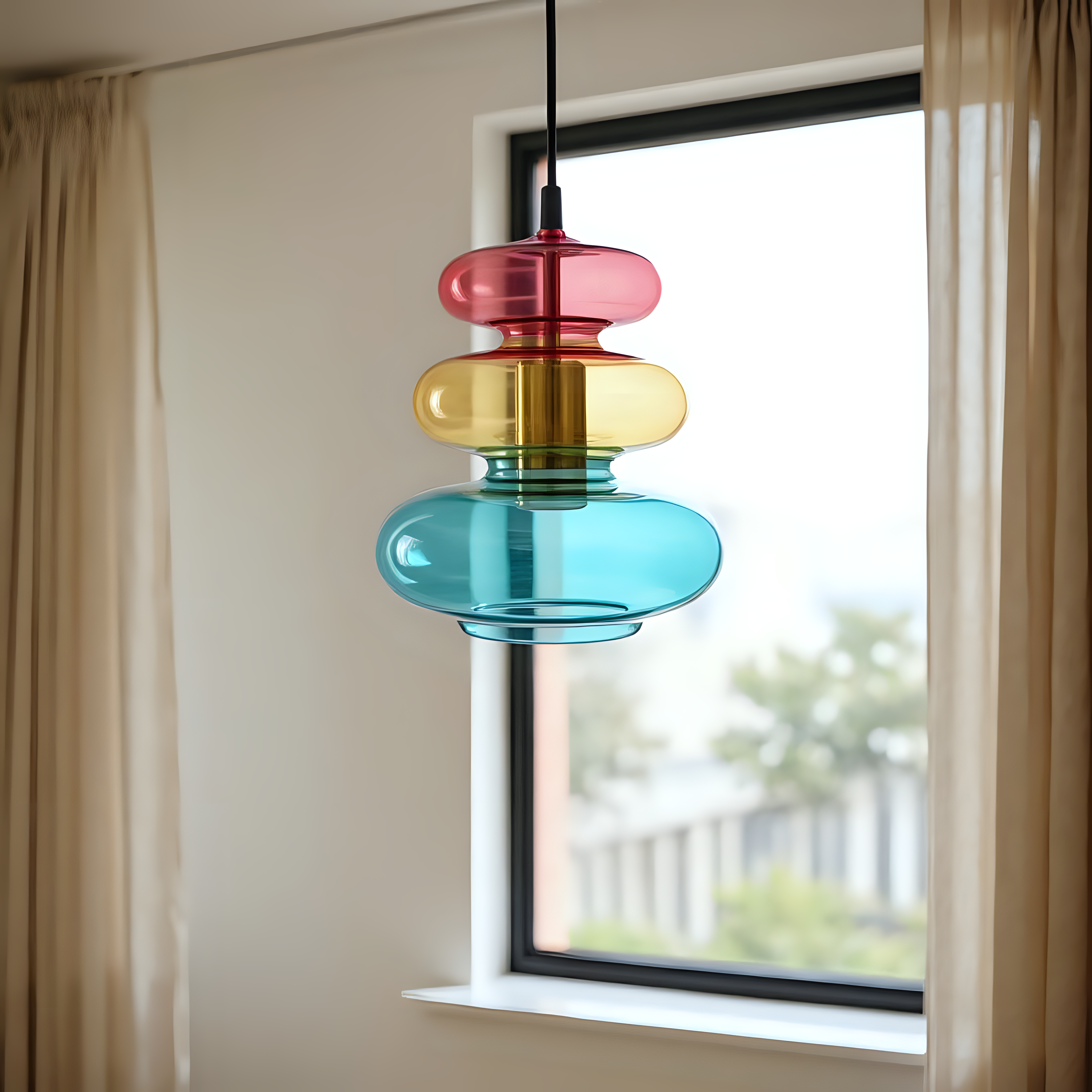 Hand Blown Glass Pendant Light